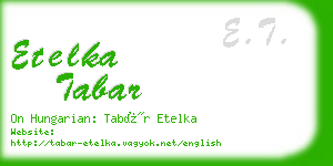 etelka tabar business card